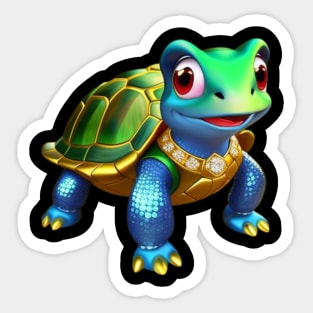 Bling Turtle Sticker